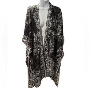 Lacchia di Ruggine Black & White Kimono Cardigan - Style 25U2064 - NWT